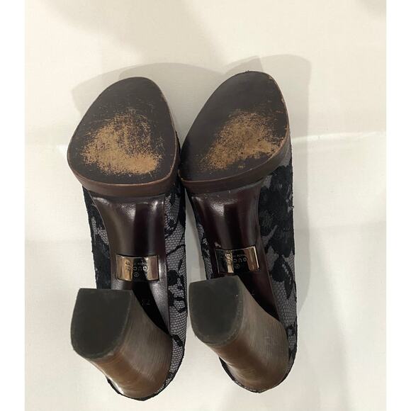 Early 00's Tom Ford Gucci Lace/Silk Platform Heels - Picture 4 of 4